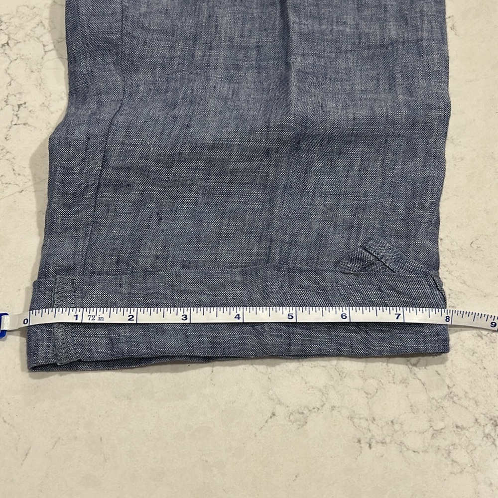 Flax blue light linen cropped pants size medium - Picture 8 of 10